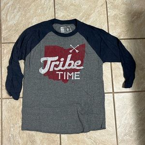 Cleveland guardians raglan 3/4 sleeve shirt